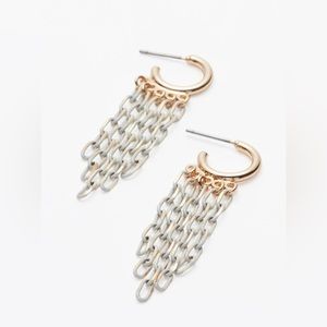 Evereve Mariah painted chain hoop earring